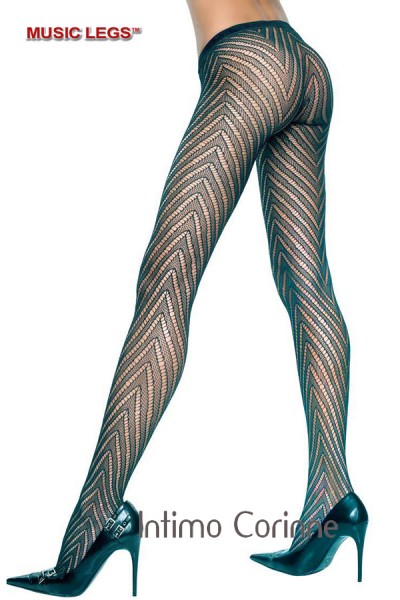 Music Legs: collant con design a zig zag. Music Legs: collant con design a zig zag.