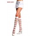Music leg: gambaletto a rete con righe coprenti. Music leg: gambaletto a rete con righe coprenti.