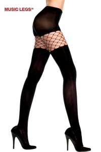 Music Legs: collant coprenti con inserti a rete. Music Legs: collant coprenti con inserti a rete.