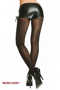 Music Legs: collant con righe oblique. Music Legs: collant con righe oblique.