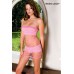 Miniabito in lycra a rete con top e shorts. Miniabito in lycra a rete con top e shorts.
