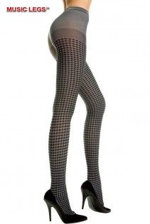 Collant con fantasia houndstooth. Collant con fantasia houndstooth.