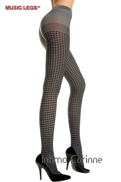 Collant con fantasia houndstooth. Collant con fantasia houndstooth.