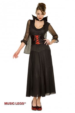 Music Legs: costume da vampira 2 pz. Music Legs: costume da vampira 2 pz.