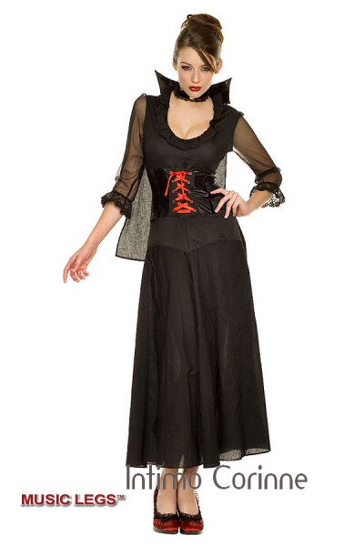 Music Legs: costume da vampira 2 pz. Music Legs: costume da vampira 2 pz.