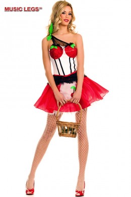 Music Legs: cherry princess dress.