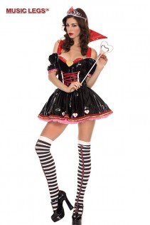 Music Legs: costume donna di cuori 3 pz. Music Legs: costume donna di cuori 3 pz.