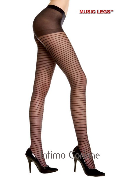 Music Legs: collant con righe in rilievo. Music Legs: collant con righe in rilievo.