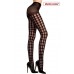 Music Legs: collant nero con disegno fori velati. Music Legs: collant nero con disegno fori velati.