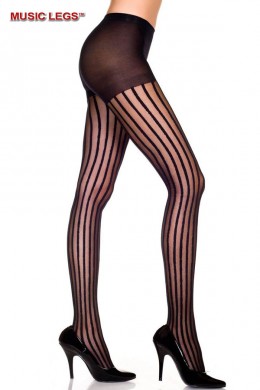 Music Legs: collant velato con righe verticali coprenti. Music Legs: collant velato con righe verticali coprenti.