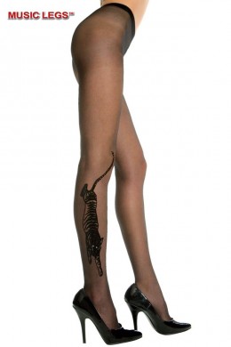Music Legs: collant con disegno tigre. Music Legs: collant con disegno tigre.