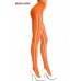 Music leg: collant arancioni con strisce e linee in rilievo. Music leg: collant arancioni con strisce e linee in rilievo.