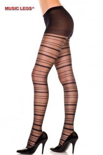 Music leg: collant con righe orizzontali coprenti. Music leg: collant con righe orizzontali coprenti.