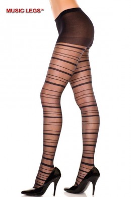 Music leg: collant con righe orizzontali coprenti. Music leg: collant con righe orizzontali coprenti.