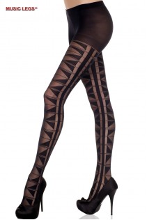Music Legs: collant con motivi triangolari. Music Legs: collant con motivi triangolari.