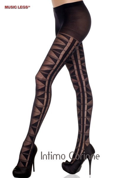 Music Legs: collant con motivi triangolari. Music Legs: collant con motivi triangolari.