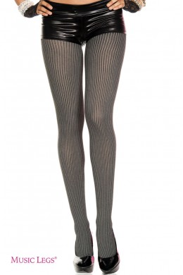 Music Legs: collant gessato grigio. Music Legs: collant gessato grigio.