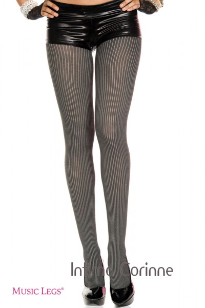 Music Legs: collant gessato grigio. Music Legs: collant gessato grigio.
