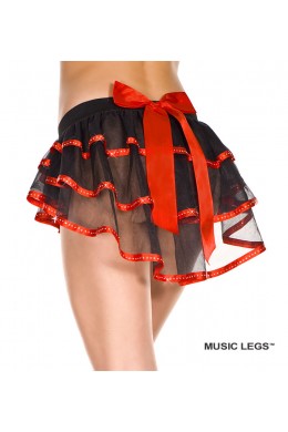 Music Legs: gonnellino petticoat in tulle con strass. Music Legs: gonnellino petticoat in tulle con strass.