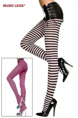 Music Legs: collant a righe bicolore. Music Legs: collant a righe bicolore.