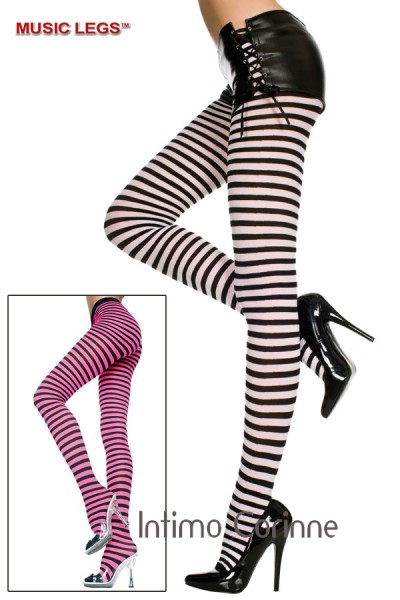 Music Legs: collant a righe bicolore. Music Legs: collant a righe bicolore.