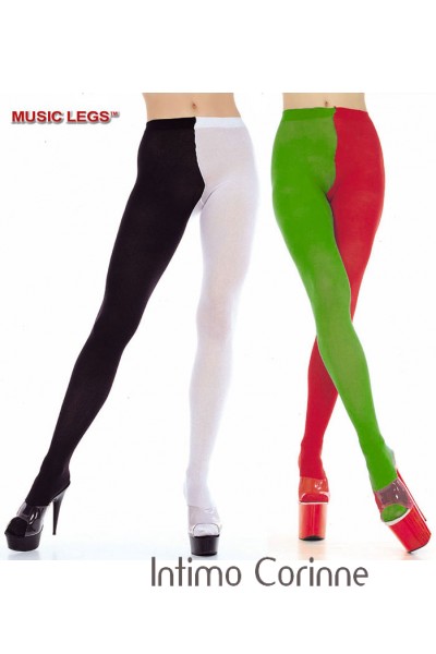Music Legs: collant bicolore opachi. Music Legs: collant bicolore opachi.