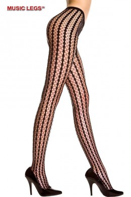 Music Legs: collant a rete esagonale con righe verticali. Music Legs: collant a rete esagonale con righe verticali.