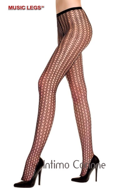 Music Legs: collant a rete esagonale. Music Legs: collant a rete esagonale.