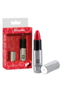 Kiss me Lipstick Vibe. Minivibratore a forma di rossetto Kiss me Lipstick Vibe. Minivibratore a forma di rossetto
