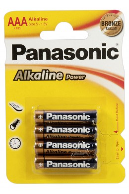 Blister 4 batterie mini stilo Panasonic AAA alcaline.