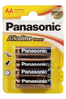 Blister 4 batterie stilo Panasonic AA alcaline. Blister 4 batterie stilo Panasonic AA alcaline.