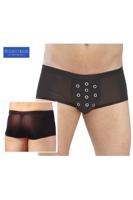 Boxer uomo con occhielli decorativi.
