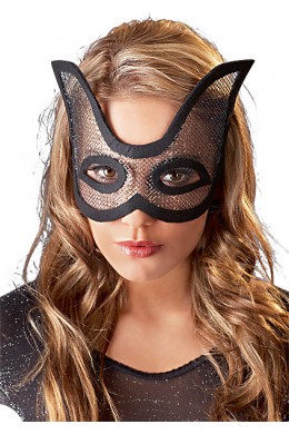 Maschera a rete con bordatura nera. Maschera a rete con bordatura nera.