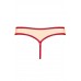 Tanga rosso con fiocco e tulle color pelle.