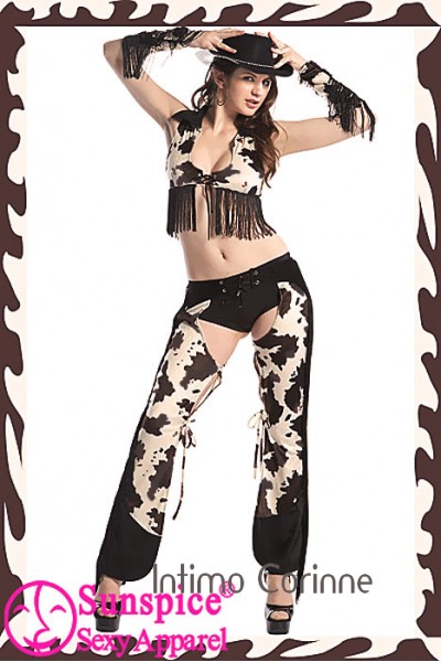 SUNSPICE - Travestimento Cowgirl 4 pezzi. SUNSPICE - Travestimento Cowgirl 4 pezzi.