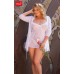 Chemise e perizoma Laura Plus Size. Bianco Chemise e perizoma Laura Plus Size. Bianco