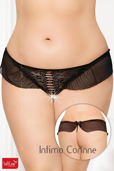 Softline - Perizoma aperto in tulle e pizzo. Softline - Perizoma aperto in tulle e pizzo.