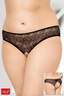 Softline - Mutandine aperte in pizzo. Nero Softline - Mutandine aperte in pizzo. Nero