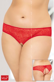 Softline - Mutandine aperte in pizzo. Rosso XL Softline - Mutandine aperte in pizzo. Rosso XL