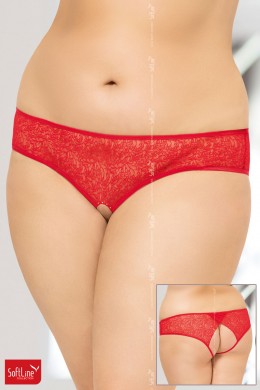 Softline - Mutandine aperte in pizzo. Rosso XL Softline - Mutandine aperte in pizzo. Rosso XL