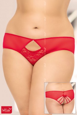 Softline - Slip rosso con stringature posteriori. Softline - Slip rosso con stringature posteriori.