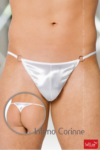 Softline - Tanga in tessuto satinato bianco Softline - Tanga in tessuto satinato bianco