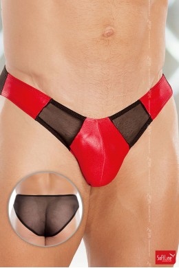 Softline - Slip neri con inserti rossi