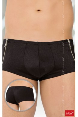 Softline - Boxer uomo con zip. Nero