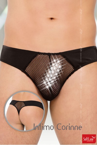 Softline - Tanga uomo con inserti in rete. Softline - Tanga uomo con inserti in rete.