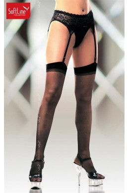Calze da reggicalze con balza elastica. Nere Calze da reggicalze con balza elastica. Nere