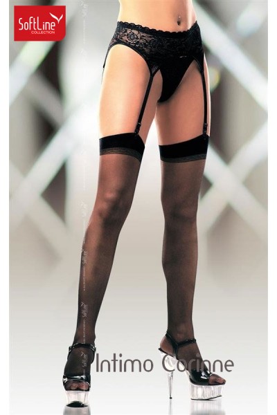 Calze da reggicalze con balza elastica. Nere Calze da reggicalze con balza elastica. Nere