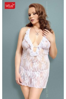 Carmen - Chemise in pizzo con perizoma. Bianco Carmen - Chemise in pizzo con perizoma. Bianco