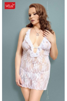 Carmen - Chemise in pizzo con perizoma. Bianco Carmen - Chemise in pizzo con perizoma. Bianco