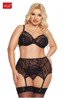 Intimo 3 pezzi DOLORES in tulle e pizzo. Plus Size Intimo 3 pezzi DOLORES in tulle e pizzo. Plus Size